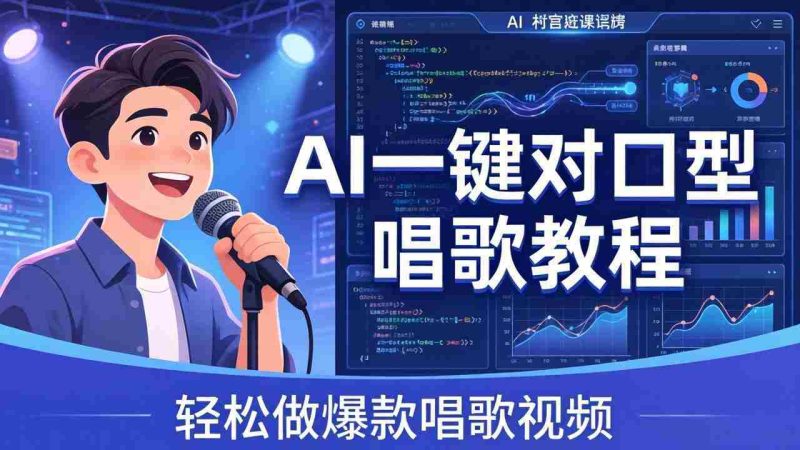 (18118期) AI一键对口型唱歌教程:零基础也能学,素材准备+模型训练+音色转换,轻松做爆款唱歌视频-中薪网