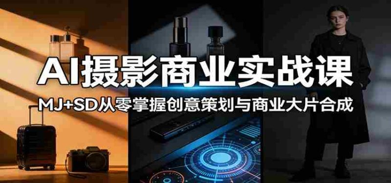 AI摄影商业实战课:MJ+SD从零掌握创意策划与商业大片合成-中薪网