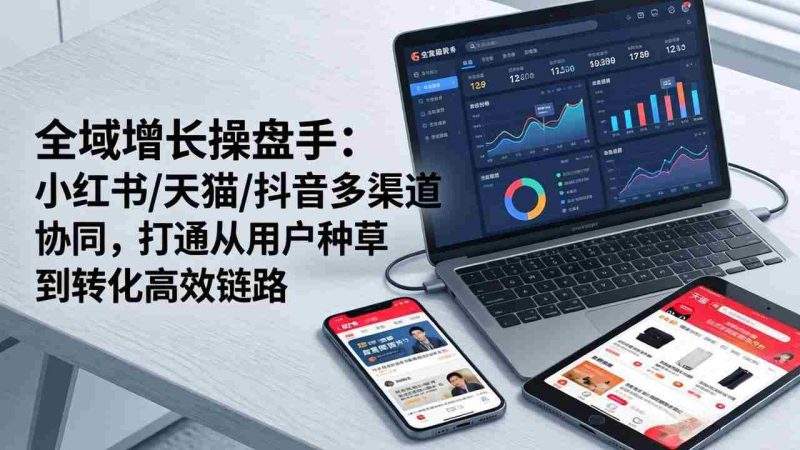 （17605期）全域增长操盘手：小红书/天猫/抖音多渠道协同，打通从用户种草到转化高效链路-中薪网