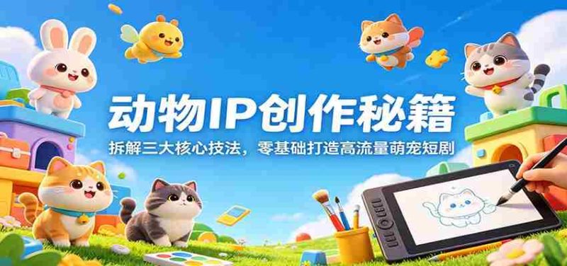 动物IP创作秘籍：拆解三大核心技法，零基础打造高流量萌宠短剧-中薪网