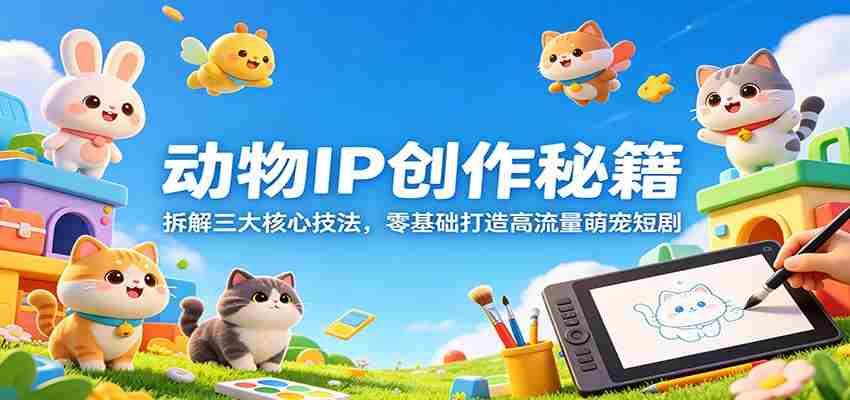 动物IP创作秘籍：拆解三大核心技法，零基础打造高流量萌宠短剧-中薪网