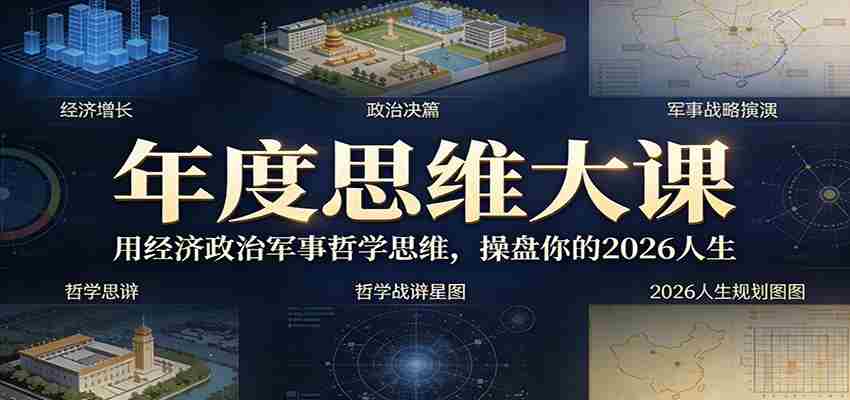 年度思维大课，用经济政治军事哲学思维，操盘你的2026人生-中薪网