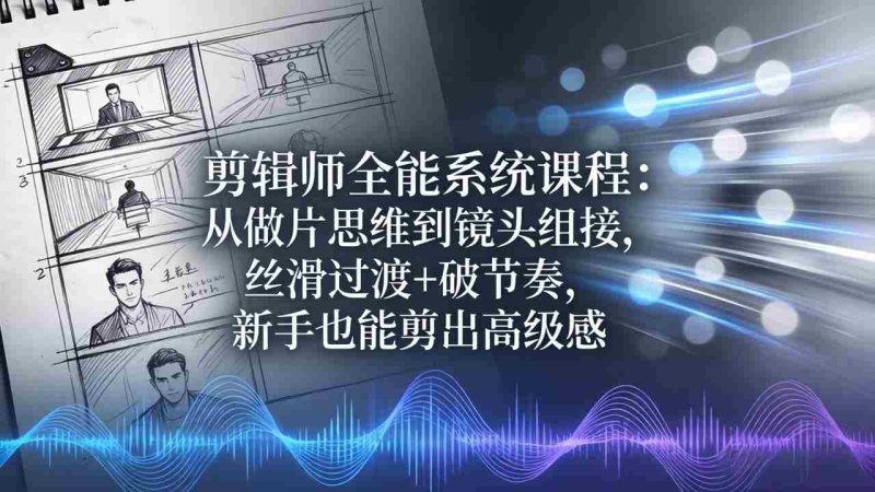 (18260期)剪辑师全能系统课程:从做片思维到镜头组接,丝滑过渡+破节奏,新手也能剪出高级感-中薪网