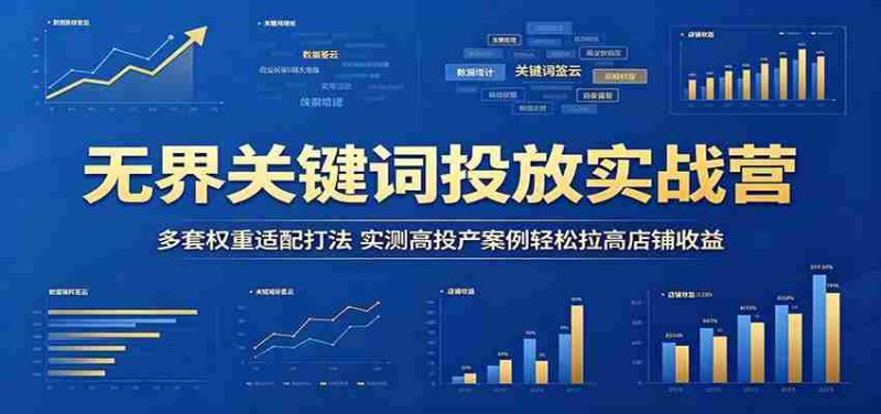无界关键词投放实战营:多套权重适配打法,实测高投产案例轻松拉高店铺收益-中薪网