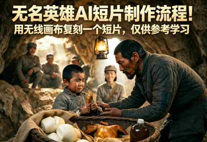 无名英雄AI短片制作流程！用无线画布复刻一个短片，仅供参考学习-中薪网