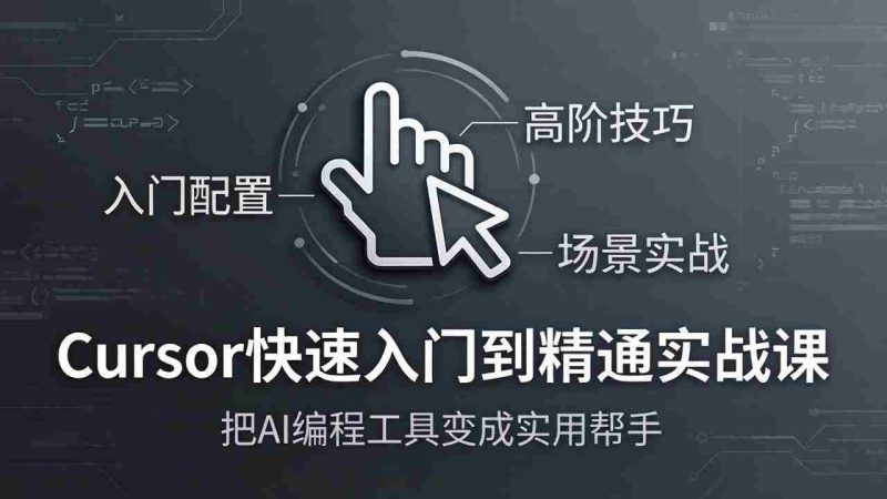 (17794期)Cursor快速入门到精通实战课:入门配置+高阶技巧+场景实战,把AI编程工具变成实用帮手-中薪网