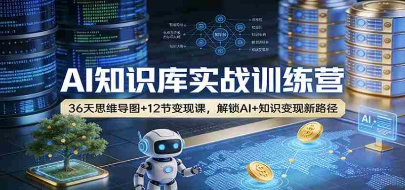 AI知识库实战训练营:36天思维导图+12节变现课,解锁AI+知识变现新路径-中薪网