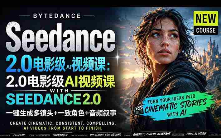 字节跳动的Seedance 2.0 AI电影视频生成制作教程，一键生成多镜头+一致角色+音频叙事-中英字幕-中薪网