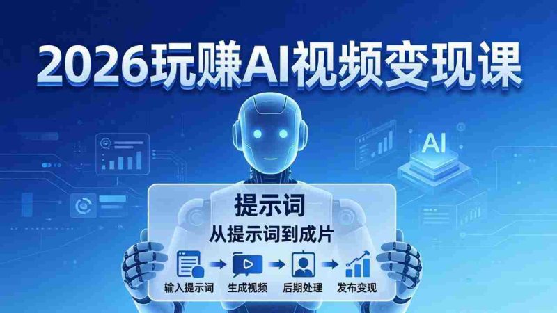 (17827期)2026玩赚AI视频变现课:掌握 AI 视频全流程技能,从提示词到成片高效产出-中薪网