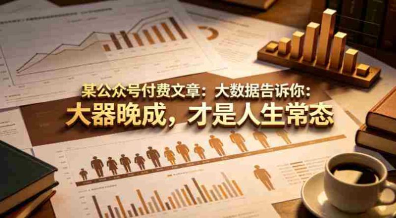 某公众号付费文章:大数据告诉你:大器晚成,才是人生常态-中薪网