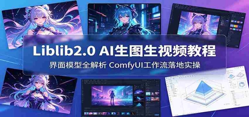 Liblib2.0 AI生图生视频教程:界面模型全解析,ComfyUI工作流落地实操-中薪网