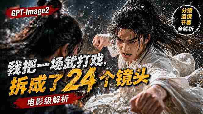 (18212期)用GPT-Image2,把一段武打对决拆成24个连续镜头,从人物建立、动作衔接、运镜节奏,到情绪爆发-中薪网