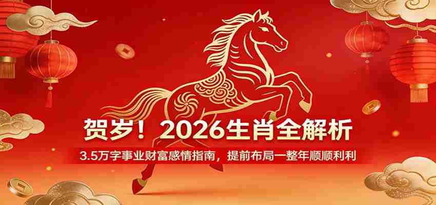 贺岁！2026生肖全解析，3.5万字事业财富感情指南，提前布局一整年顺顺利利-中薪网