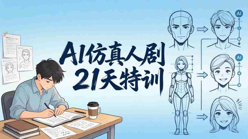 (18082期)AI仿真人剧21天特训-更新:从剧本到成片全流程实战,掌握角色一致性与变现方法-中薪网