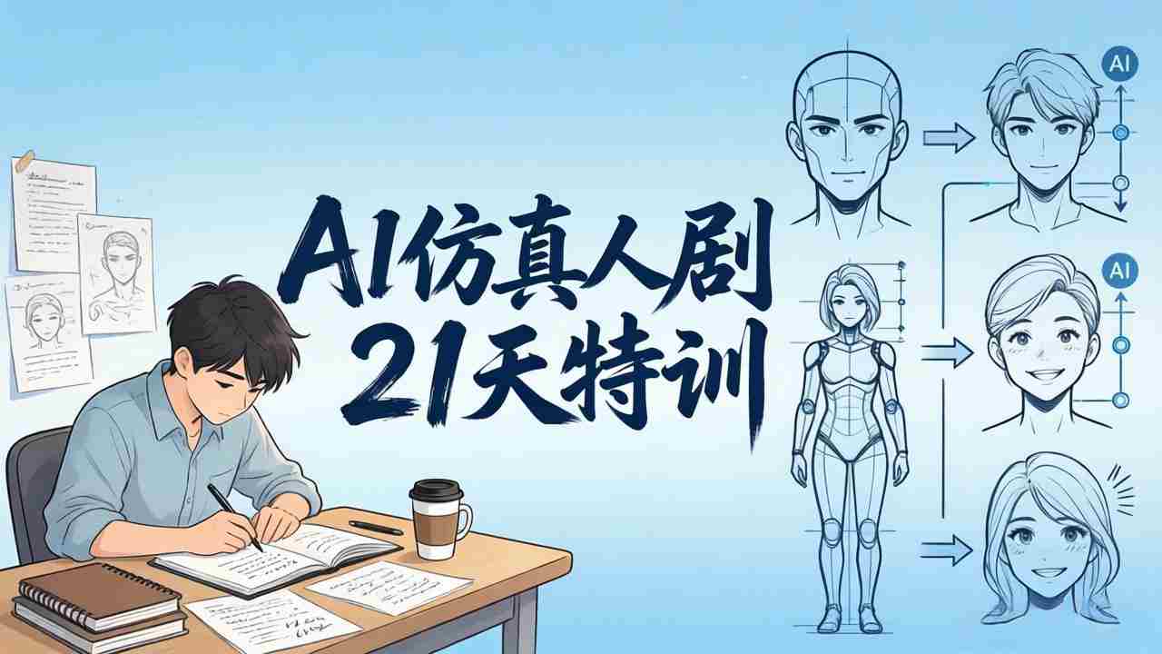 （18082期）AI仿真人剧21天特训-更新：从剧本到成片全流程实战，掌握角色一致性与变现方法-中薪网