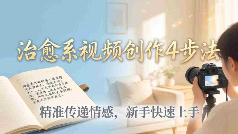 (18165期)治愈系视频创作4步法:从文案打磨到画面呈现,精准传递情感,新手快速上手出优质内容-中薪网