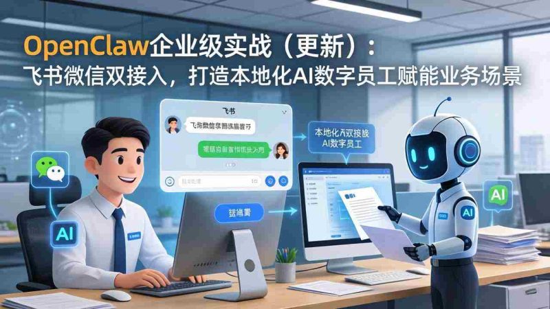(17819期)OpenClaw企业级实战(更新):飞书微信双接入,打造本地化AI数字员工赋能业务场景-中薪网