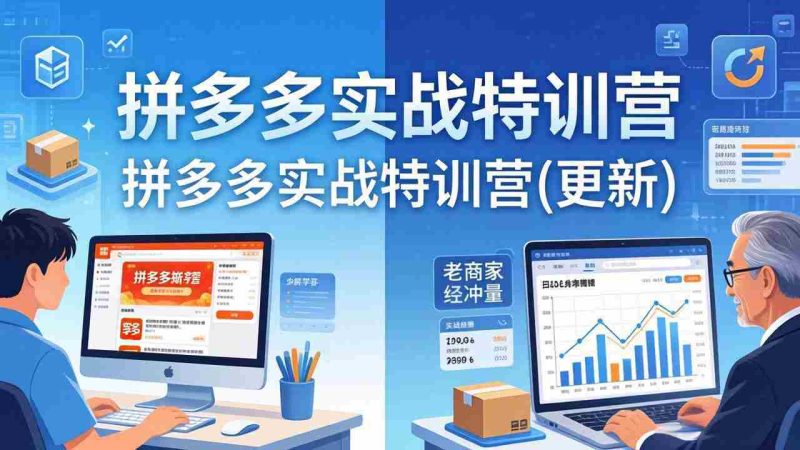 (18181期)拼多多实战特训营(更新4月24):不管是新手入门或老商家冲量,都有实操方法,跟着学,少走弯路-中薪网