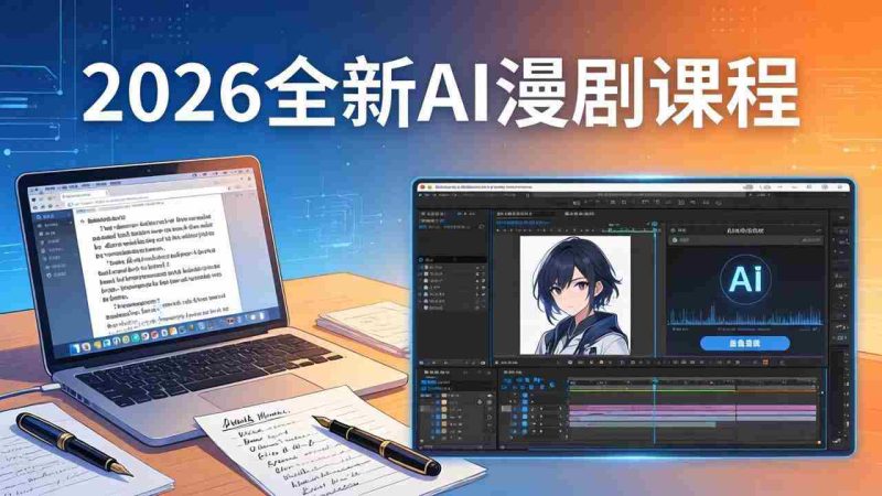 (17893期)2026全新AI漫剧课程:覆盖创作全链路,教你写作分镜剪辑配音一站式打造漫剧作品-中薪网