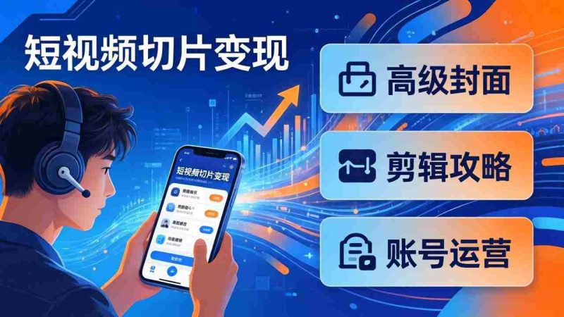 (17758期)短视频切片变现速成班2.0:高级封面+剪辑攻略+账号运营,0基础小白快速入局副业-中薪网