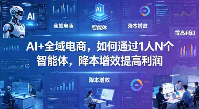 AI+全域电商，如何通过1人N个智能体，降本增效提高利润-中薪网