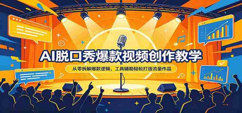 AI脱口秀爆款视频创作教学:从零拆解爆款逻辑,工具辅助轻松打造流量作品-中薪网