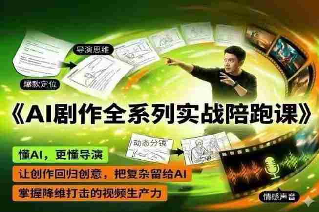AI剧作全系列实战陪跑课,懂AI,更懂导演,让创作回归创意,把复杂留给AI,掌握降维打击的视频生产力-中薪网