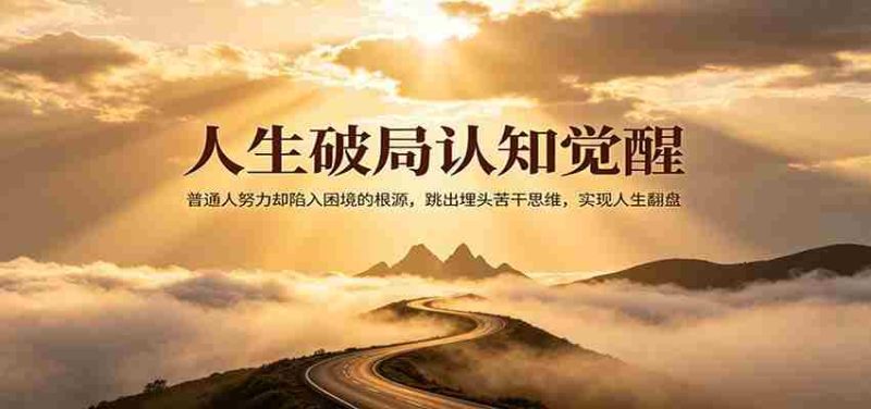 人生破局认知觉醒,普通人努力却陷入困境的根源,跳出埋头苦干思维,实现人生翻盘-中薪网