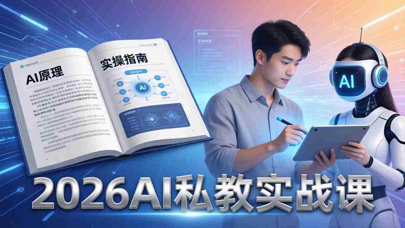 (17899期)2026AI私教实战课:从AI原理到全场景实操,零基础学会用AI提效+单人单干创业-中薪网