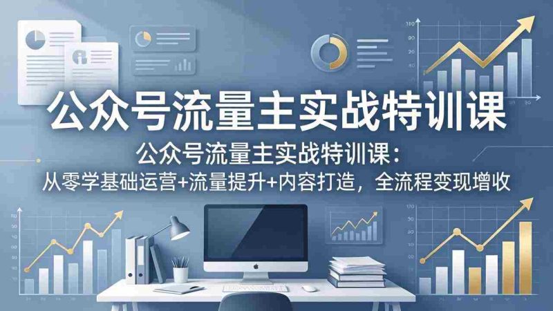 (18072期)公众号流量主实战特训课:从零学基础运营+流量提升+内容打造,全流程变现增收-中薪网