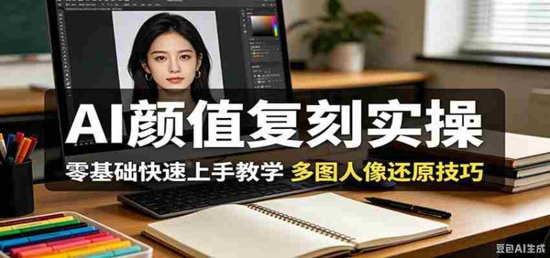 AI颜值复刻实操,零基础快速上手教学,多图人像还原技巧-中薪网