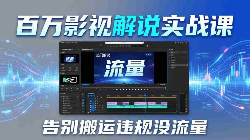 (17877期)百万影视解说实战课:告别搬运违规没流量,AI文案+配音+剪映,做出能上热门的解说视频-中薪网