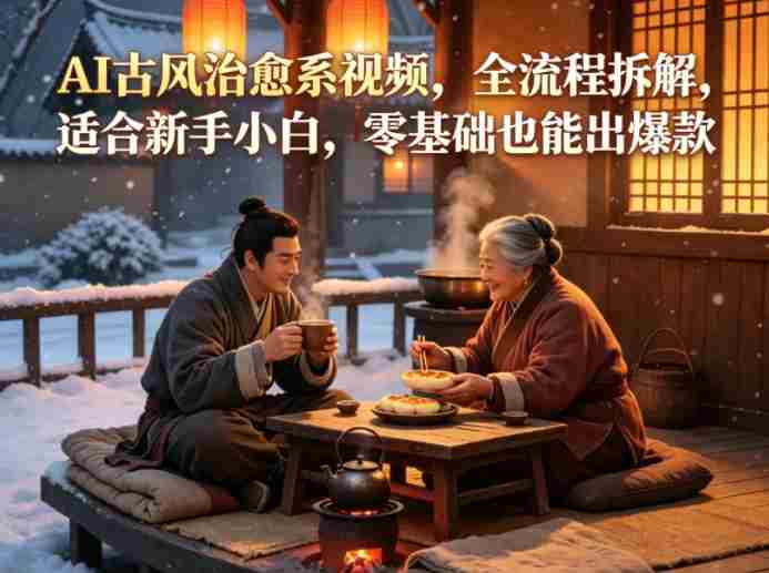 AI古风治愈系视频，全流程拆解，适合新手小白，零基础也能出爆款-中薪网