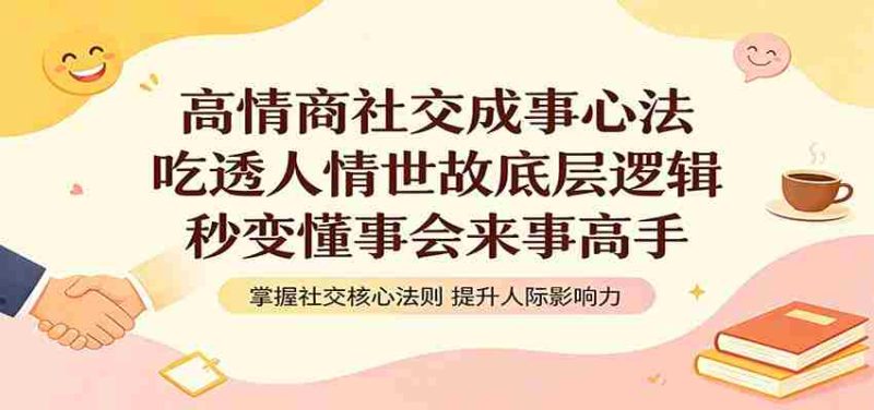 高情商社交成事心法：吃透人情世故底层逻辑，秒变懂事会来事高手-中薪网