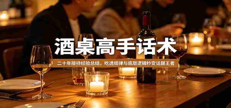 酒桌高手话术:二十年接待经验总结,吃透规律与底层逻辑秒变话题王者-中薪网