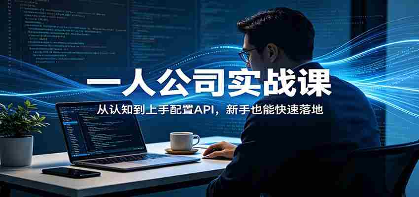 一人公司实战课：从认知到上手配置API，新手也能快速落地-中薪网
