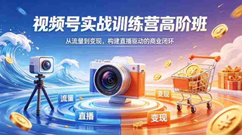 视频号实战训练营高阶班,从流量到变现,构建直播驱动的商业闭环(26年4月)-中薪网