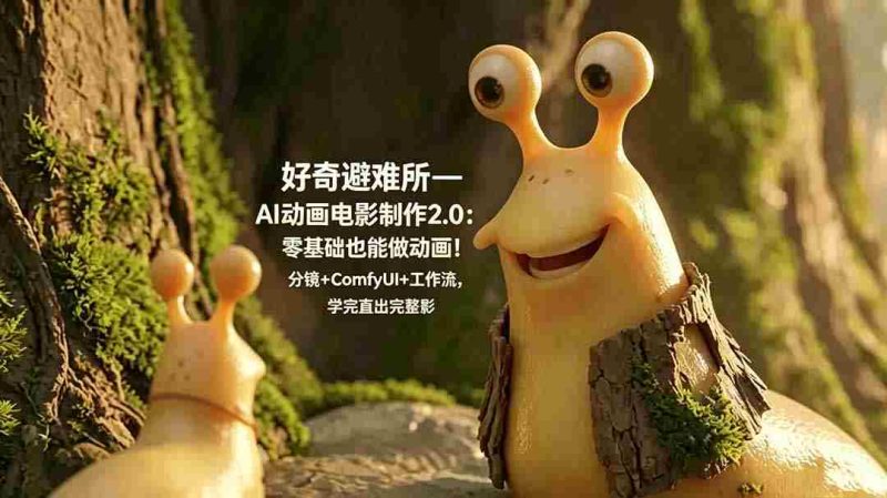 (18924期)好奇避难所—AI动画电影制作2.0:零基础也能做动画!分镜+ComfyUI+工作流,学完直出完整影片-中薪网