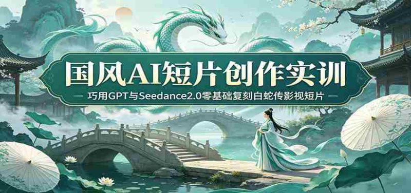 国风AI短片创作实训:巧用GPT与Seedance2.0零基础复刻白蛇传影视短片-中薪网