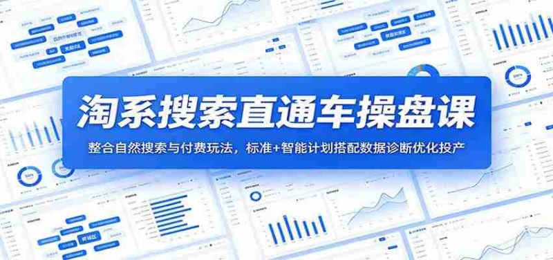淘系搜索直通车操盘课:整合自然搜索与付费玩法,标准+智能计划搭配数据诊断优化投产-中薪网