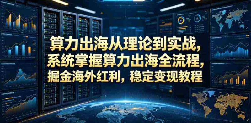 算力出海从理论到实战,系统掌握算力出海全流程,掘金海外红利,稳定变现教程-中薪网
