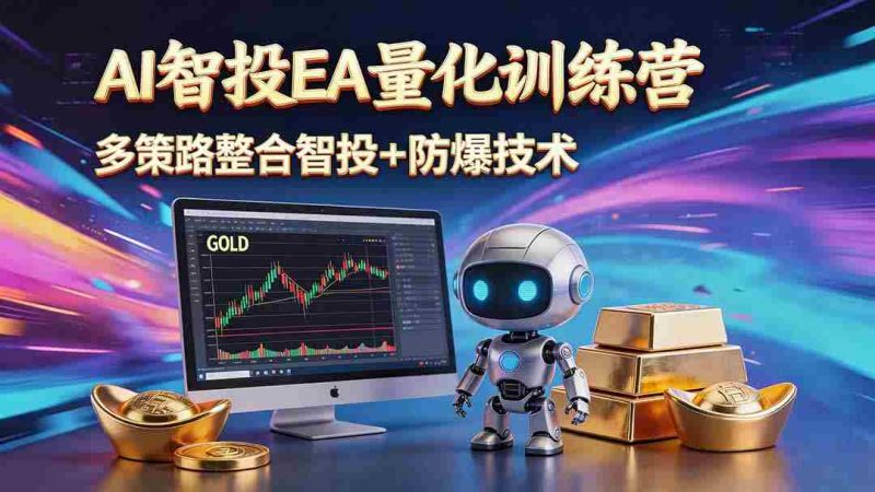 (18880期)AI智投EA量化运营技术,自动化黄金操盘技术,小白也可以轻松上手日入1000+-中薪网