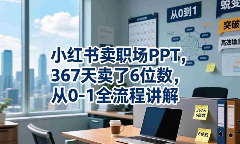 小红书卖职场PPT,367天卖了6位数,从0-1全流程讲解-中薪网