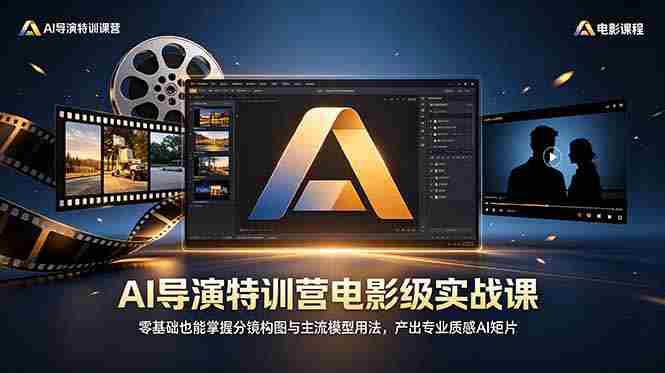 (18804期)AI导演特训营电影级实战课,零基础也能掌握分镜构图与主流模型用法,产出专业质感AI短片-中薪网