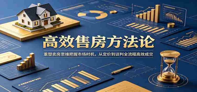 高效售房方法论:重塑卖房思维把握市场时机,从定价到谈判全流程高效成交-中薪网