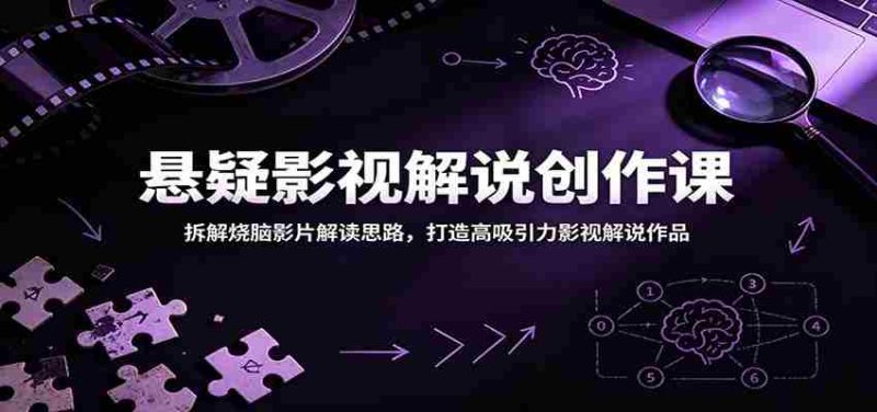 悬疑影视解说创作课:拆解烧脑影片解读思路,打造高吸引力影视解说作品-中薪网
