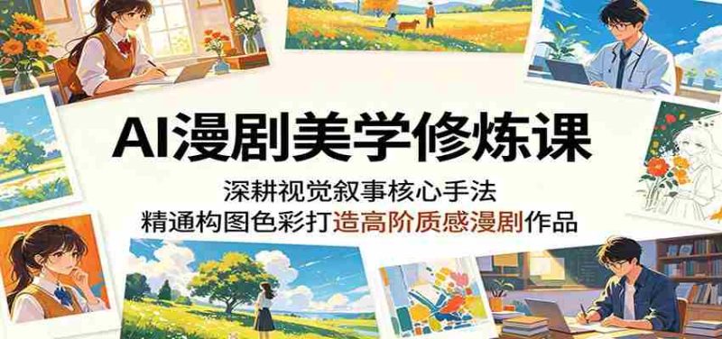 AI漫剧美学修炼课:深耕视觉叙事核心手法,精通构图色彩打造高阶质感漫剧作品-中薪网