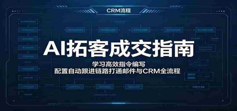 AI拓客成交指南:学习高效指令编写,配置自动跟进链路打通邮件与CRM全流程-中薪网
